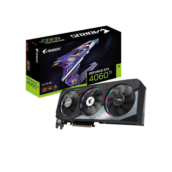 Gigabyte GeForce RTX 4060 Ti AORUS ELITE 8G GV-N406TAORUS E-8GD 8GB GDDR6 128-Bit PCIe 4.0 Deskto...