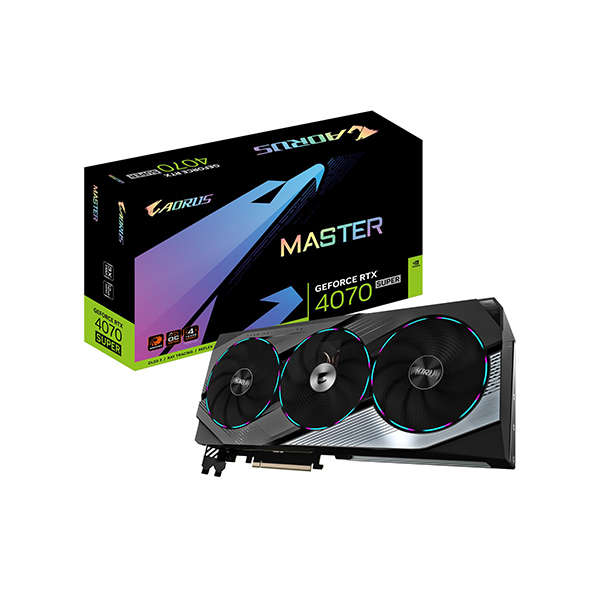 Gigabyte GeForce RTX 4070 SUPER AORUS MASTER 12G GV-N407SAORUS M-12GD 12GB GDDR6X 192-bit PCIe 4....