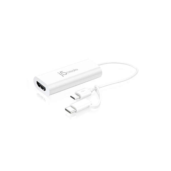 J5 Create JUA165C Android USB to HDMI Display Adapter (White)