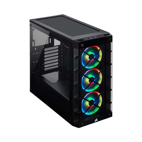 Corsair Crystal iCUE 465X RGB Tempered Glass White Steel ATX Mid-Tower Desktop Chassis