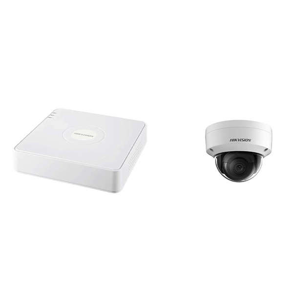 Hikvision 4 Channel Dvr + 4 x 2MP Fixed Dome Network Cameras Combo Preowned