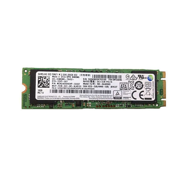 Samsung PM871a M.2 256GB Solid State Drive Preowned