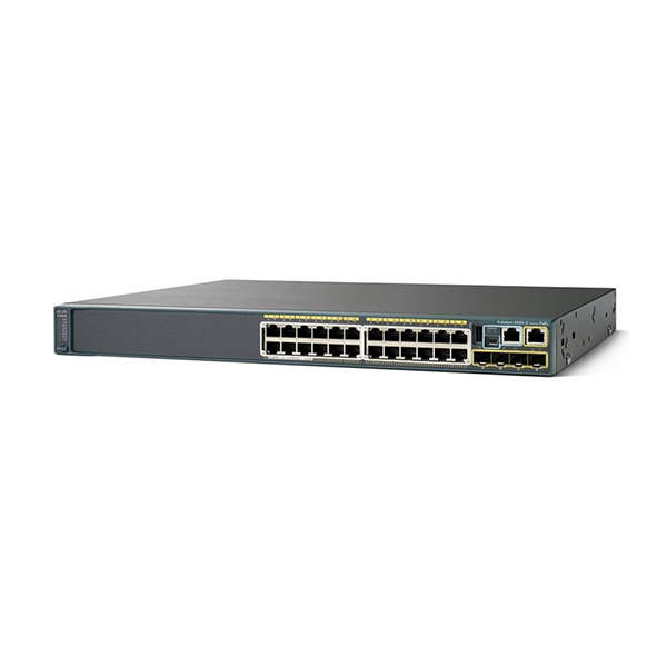 Cisco Catalyst 2960 24-Port Gigabit Ethernet Switch, Stackable, Layer 2 Managed, 4 SFP Slots, Rac...