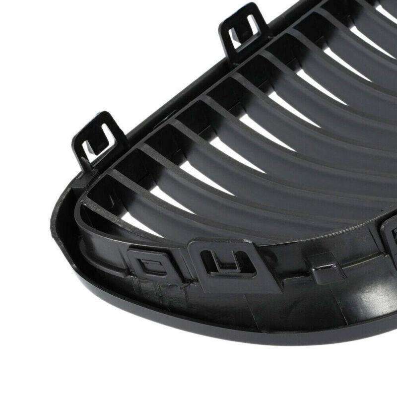 2X/Set Front Grille Shiny Black Fit for BMW E92 E93 10-15 Facelift Mesh Grill