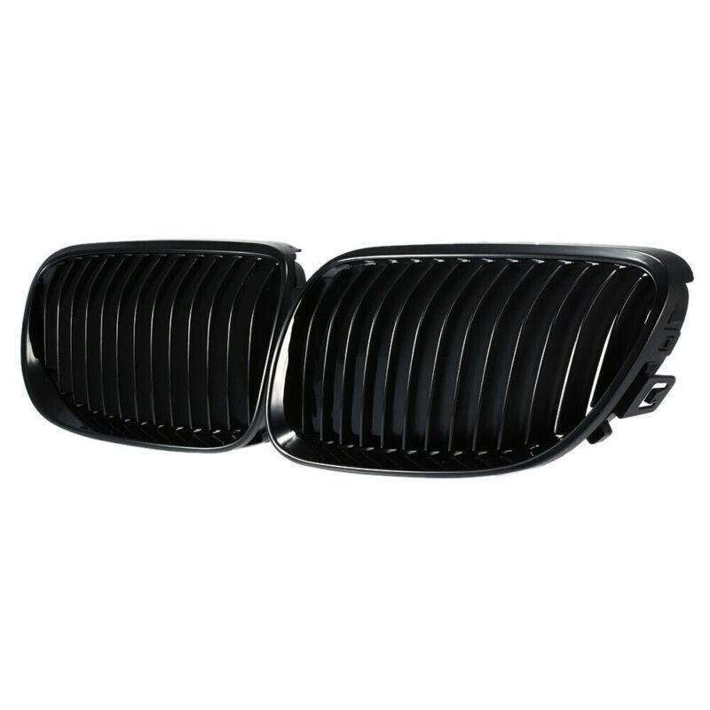 2X/Set Front Grille Shiny Black Fit for BMW E92 E93 10-15 Facelift Mesh Grill