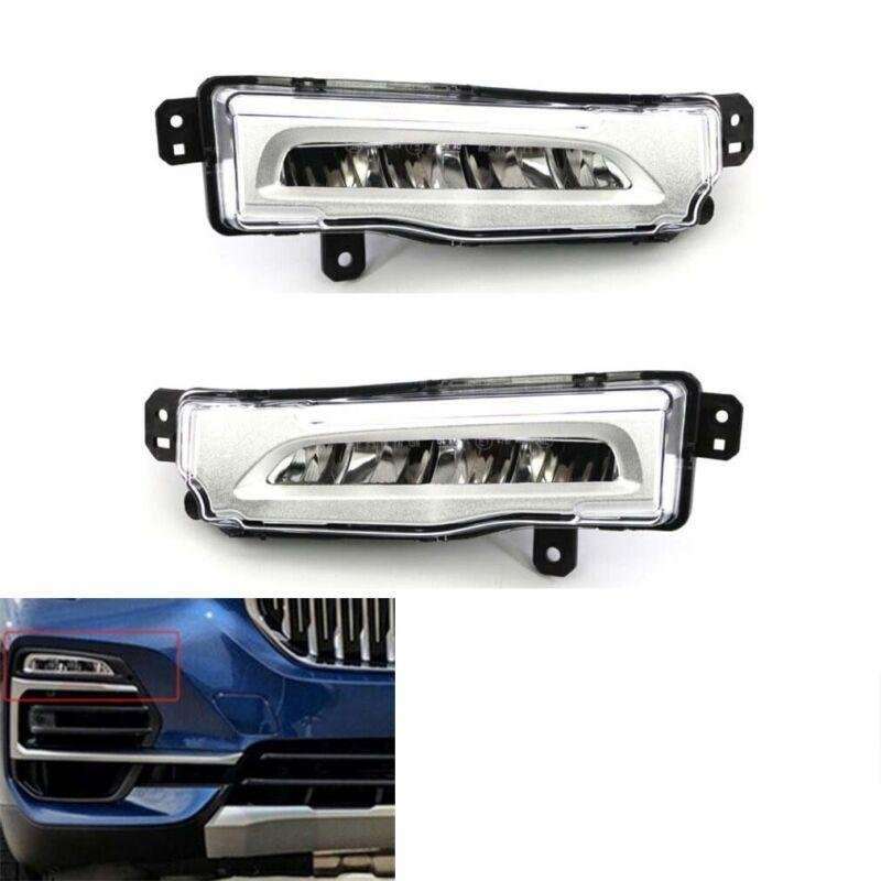 For BMW X6 G06 2018-2022 Left+Right Side LED Front Bumper Fog Light Lamp 2PCS