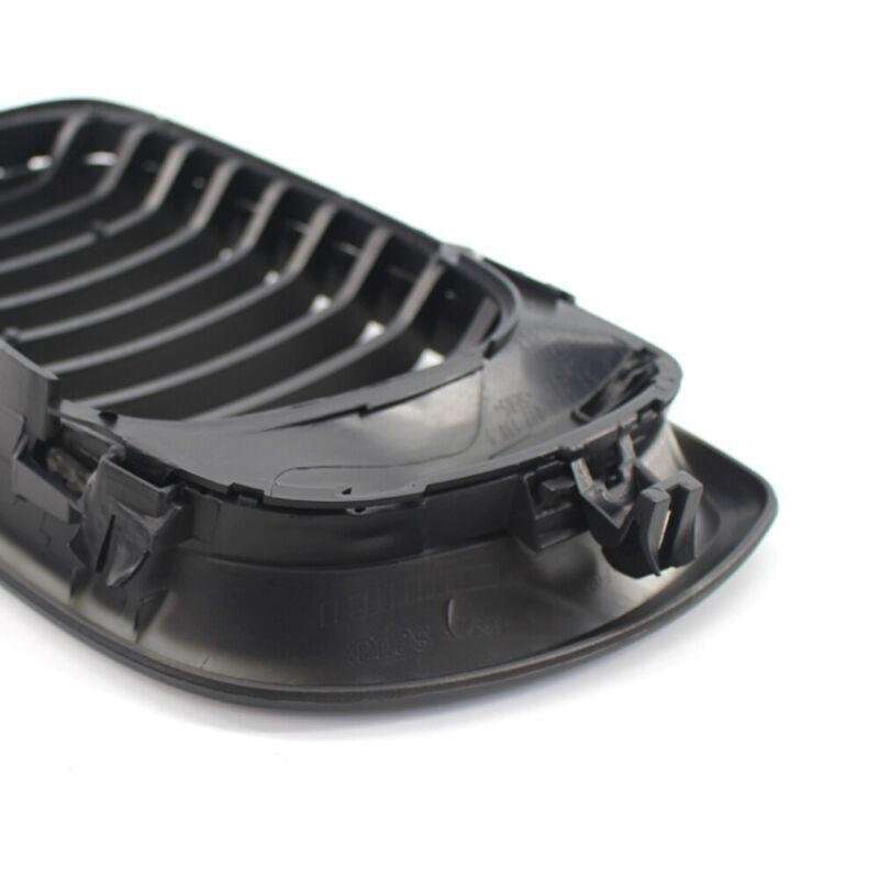 2Pcs Front Grille Matte Kidney Style Black Fit For BMW E46 2002-2005 3 Series 4D