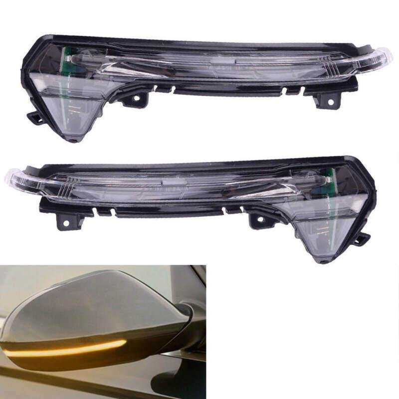 Pair LED Mirror Turn Signal Indicator Light For Audi A6 C7 2012-2017