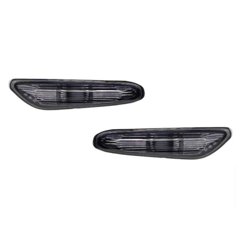 2x Car Side Marker Turn Signal Lights For BMW E90 E91 E92 E93 2006-2011 Smoked