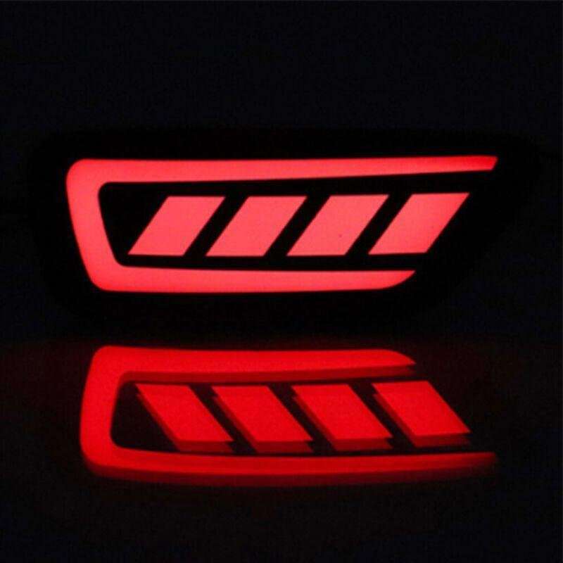 Smoked Rear Fog Taillight Bumper Reflector Light For Jeep Compass 2011-2015 Pair