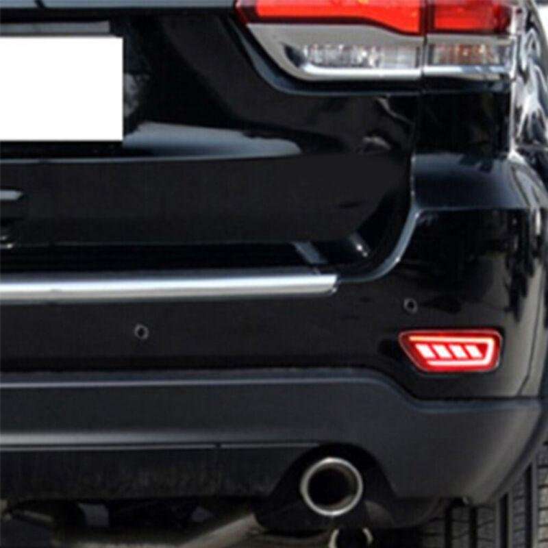 Smoked Rear Fog Taillight Bumper Reflector Light For Jeep Compass 2011-2015 Pair