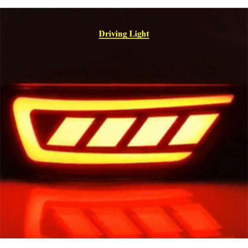 Smoked Rear Fog Taillight Bumper Reflector Light For Jeep Compass 2011-2015 Pair