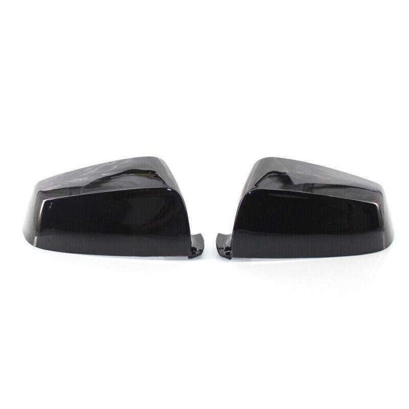 Pair of Gloss Black Side Mirror Covers Fit BMW E60 E63 F06 F07 F12 5 6 7 Series