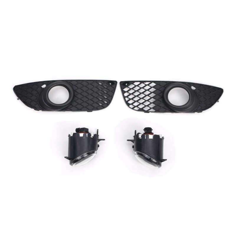 For 2007-2017 Mitsubishi Lancer Clear Lens 1 pair Front Bumper Fog Light Grille