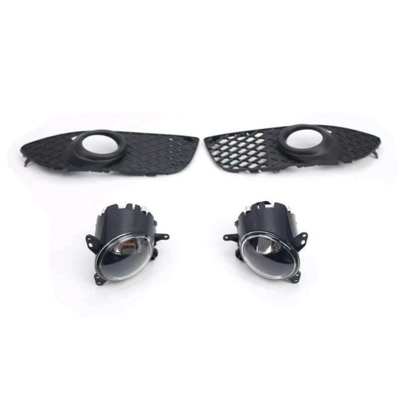For 2007-2017 Mitsubishi Lancer Clear Lens 1 pair Front Bumper Fog Light Grille
