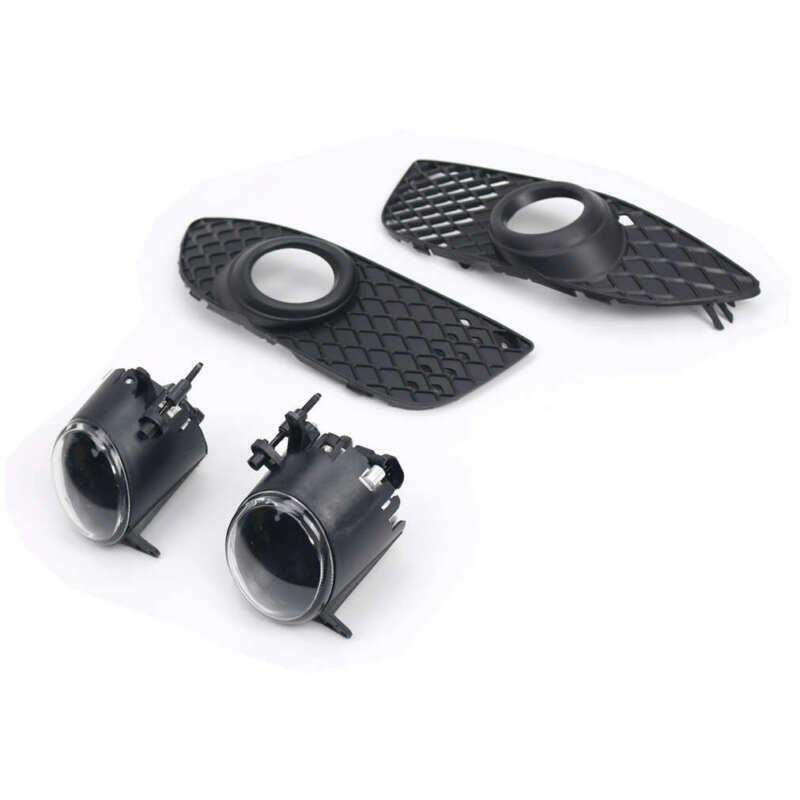 For 2007-2017 Mitsubishi Lancer Clear Lens 1 pair Front Bumper Fog Light Grille