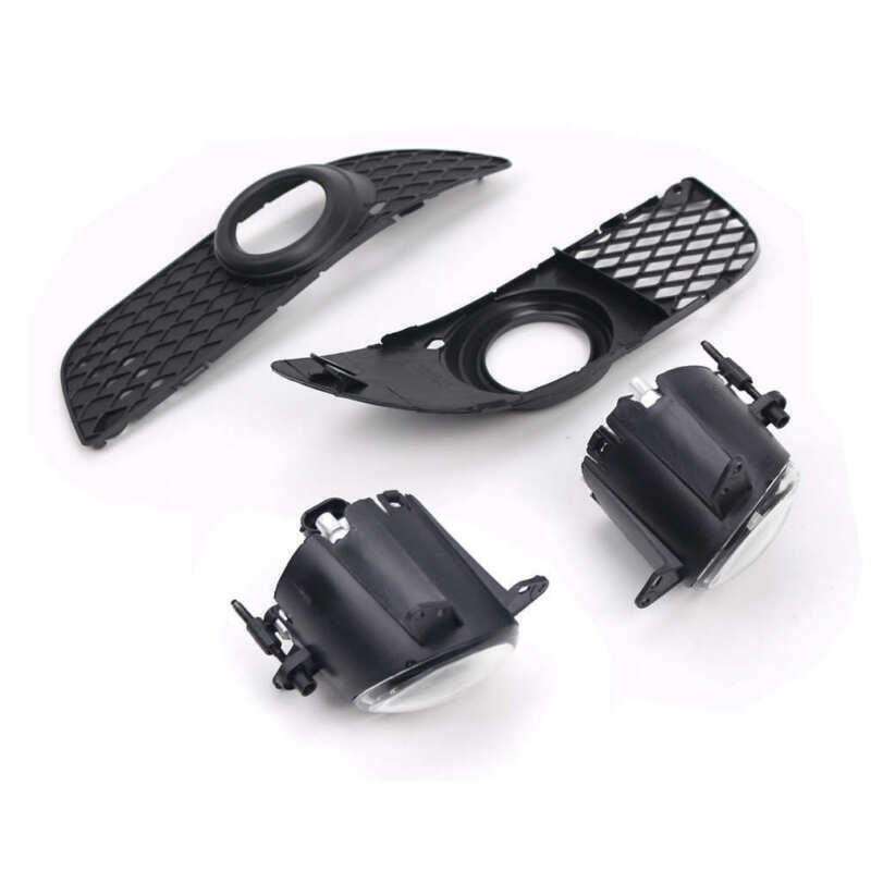 For 2007-2017 Mitsubishi Lancer Clear Lens 1 pair Front Bumper Fog Light Grille