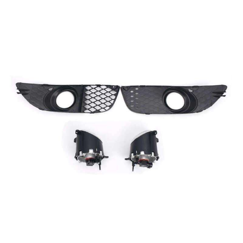 For 2007-2017 Mitsubishi Lancer Clear Lens 1 pair Front Bumper Fog Light Grille