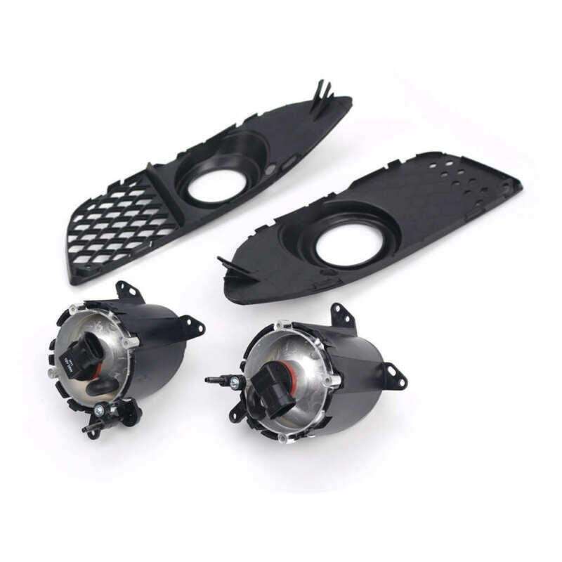 For 2007-2017 Mitsubishi Lancer Clear Lens 1 pair Front Bumper Fog Light Grille