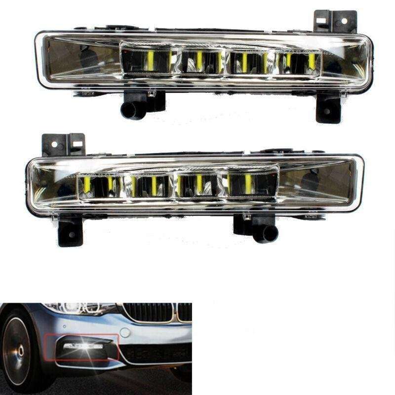 Front Bumper LED Lamps Fog Light For BMW Series 5 G30 G31 G38 2016-2020 Pair