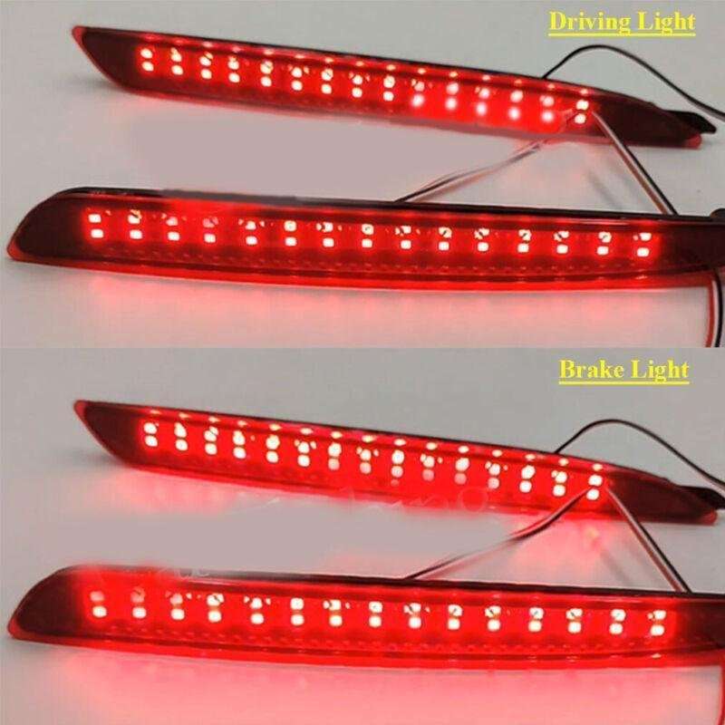 Rear Fog Brake Taillight Bumper Reflector Light For Mazda 3 Speed 2010-2015 Pair