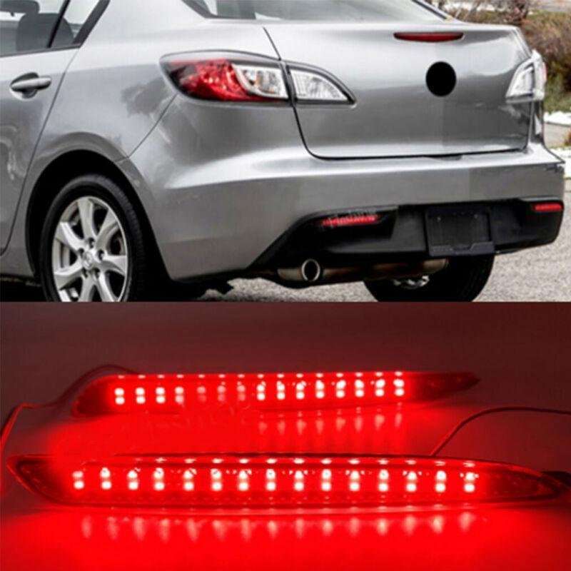 Rear Fog Brake Taillight Bumper Reflector Light For Mazda 3 Speed 2010-2015 Pair