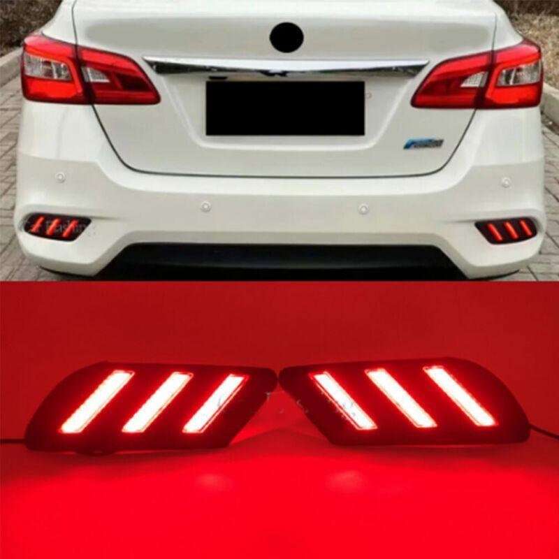 Rear Fog&amp;Brake Taillight Bumper Reflector Lights For Sylphy 16-21 Pair
