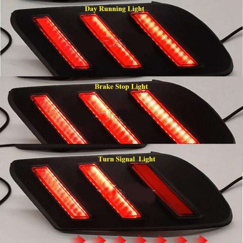 Rear Fog&amp;Brake Taillight Bumper Reflector Lights For Sylphy 16-21 Pair