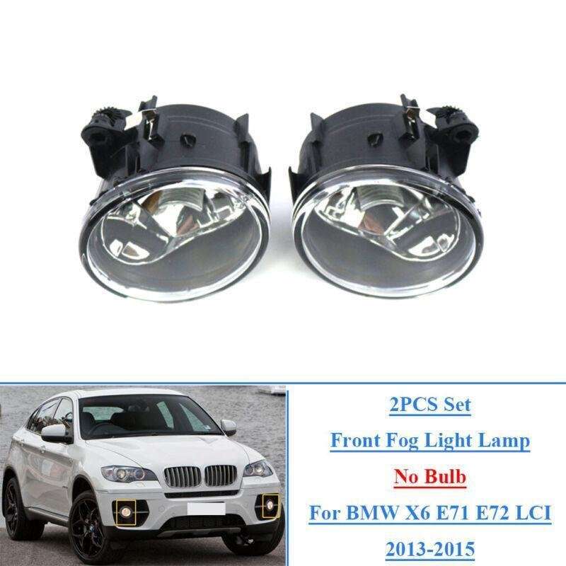 For BMW X6 E71 E72 LCI 2013-2015 Front Bumper Fog Light Lamp without Bulb Pair