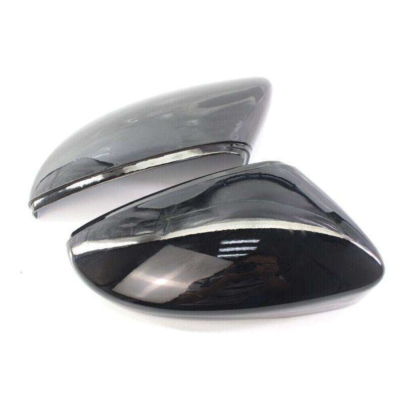 Pair Gloss Black Wing Mirror Cover Cap for VW Beetle/CC/Eos/Jetta/Passat 09-12