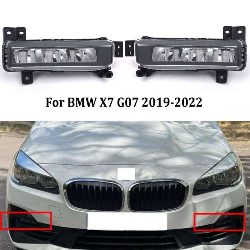 For BMW X7 G07 2019-2022 Front Bumper LED Fog Lamp Light Pair