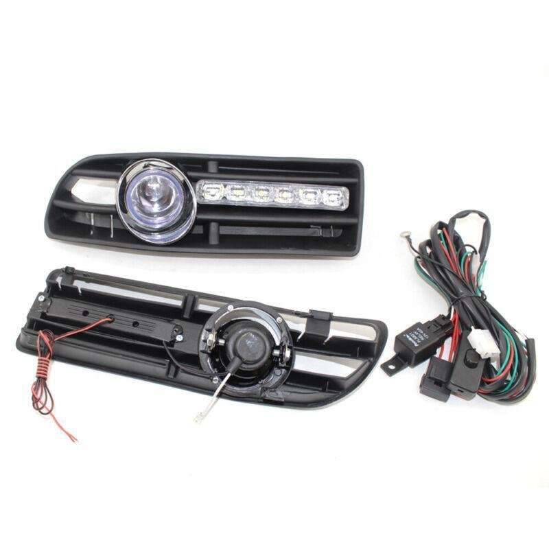 Car Blue FOG Light Fit FOR VW JETTA BORA MK4 99-04 Plus LED DRL (white)