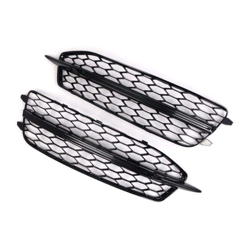 2pcs Front Bumper Fog Light Grille Covers For Audi A6 C7 S Line 2011-2014 Type B