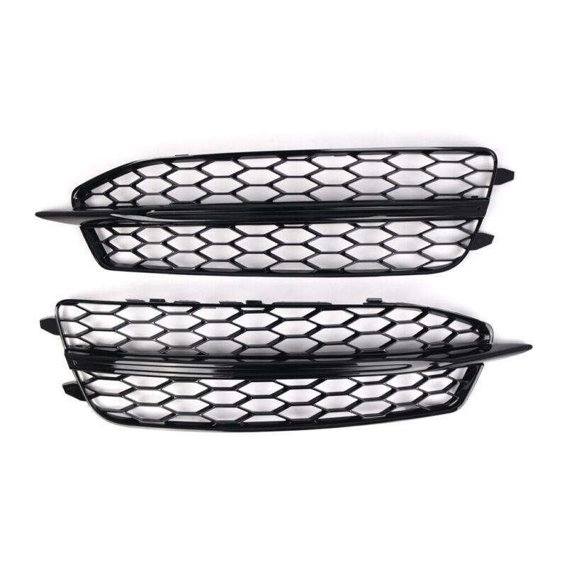2pcs Front Bumper Fog Light Grille Covers For Audi A6 C7 S Line 2011-2014 Type B
