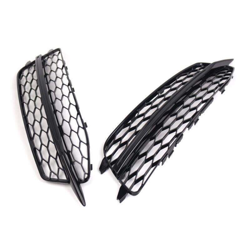 2pcs Front Bumper Fog Light Grille Covers For Audi A6 C7 S Line 2011-2014 Type B