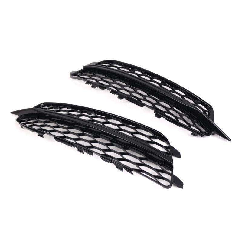 2pcs Front Bumper Fog Light Grille Covers For Audi A6 C7 S Line 2011-2014 Type B