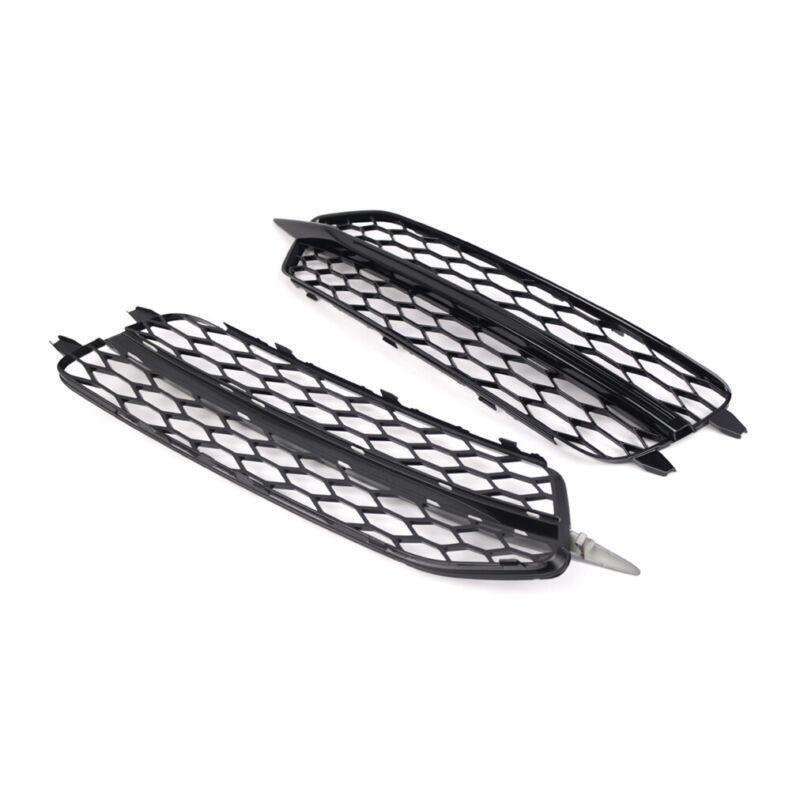 2pcs Front Bumper Fog Light Grille Covers For Audi A6 C7 S Line 2011-2014 Type B