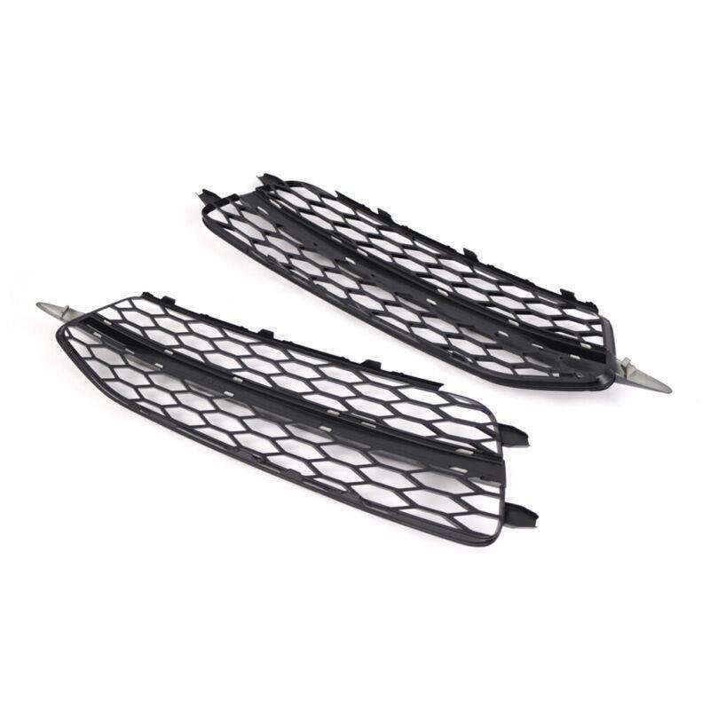 2pcs Front Bumper Fog Light Grille Covers For Audi A6 C7 S Line 2011-2014 Type B