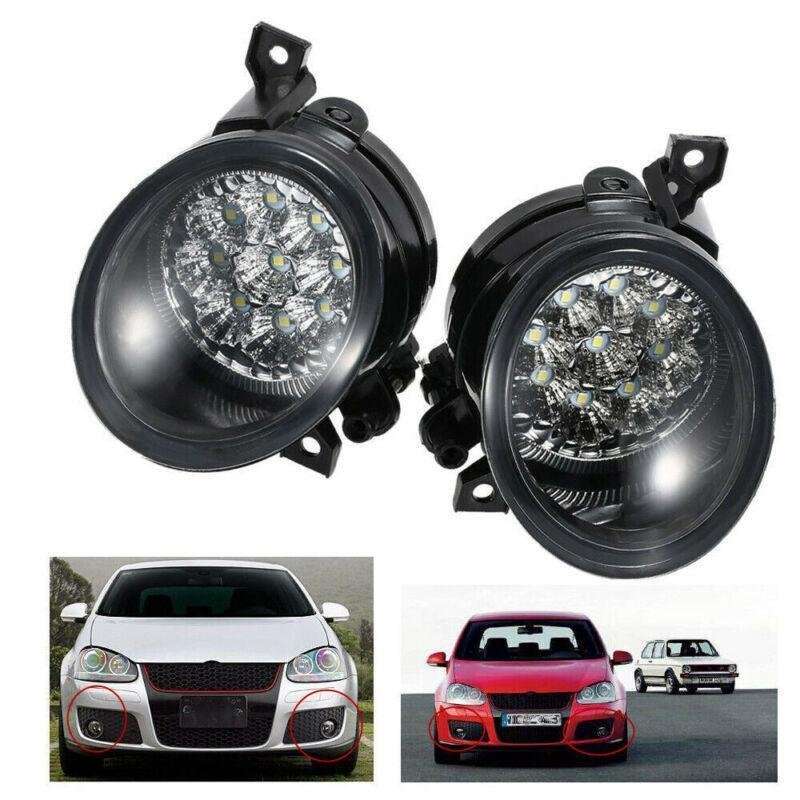 2x Car Fog Light Driving Lamp White 9 LED For VW GOLF GTI MK5 JETTA 05-09