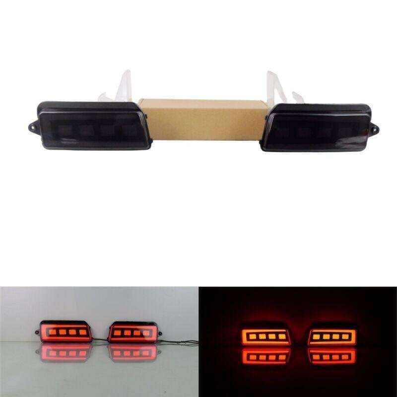 Smoked Rear Reflector LED Tail Brake Signal Lights For 05-10 Jeep Grand Cherokee