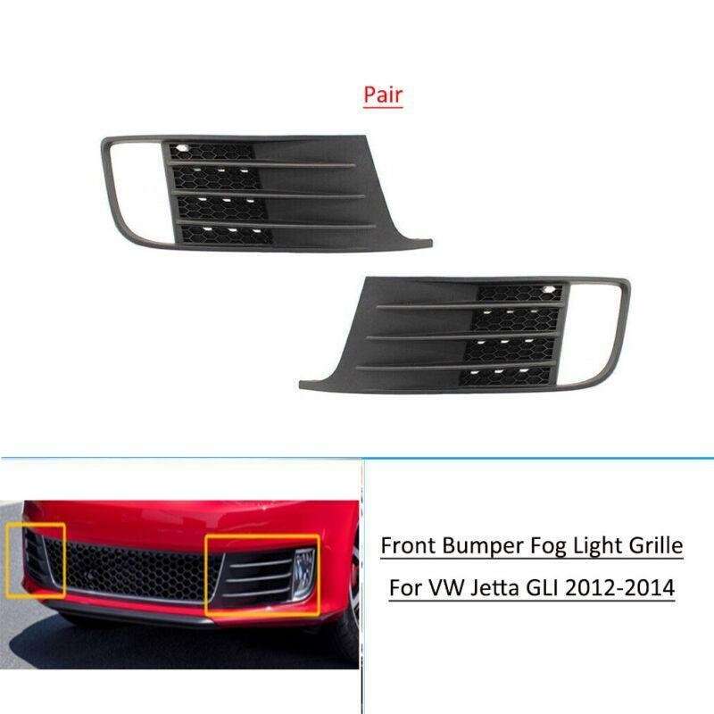 Pair Front Bumper Light Lamp Cover Grilles For VW Jetta MK6 GLI 2012-2014