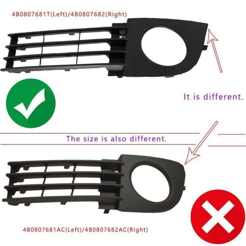 A Pair of Fog Light Grille fit for Audi C5 A6 02-05