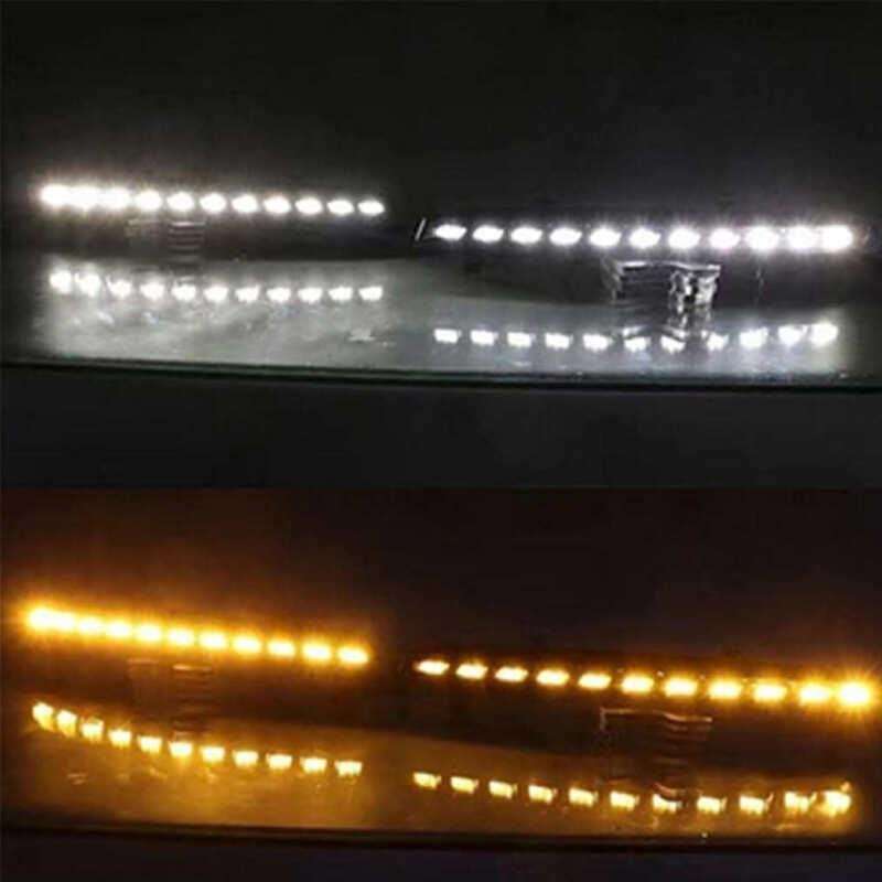 Pair Front Bumper DRL Daytime Running Light Turn Signal Lamp For AUDI Q7 10-2015
