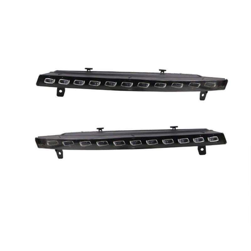 Pair Front Bumper DRL Daytime Running Light Turn Signal Lamp For AUDI Q7 10-2015