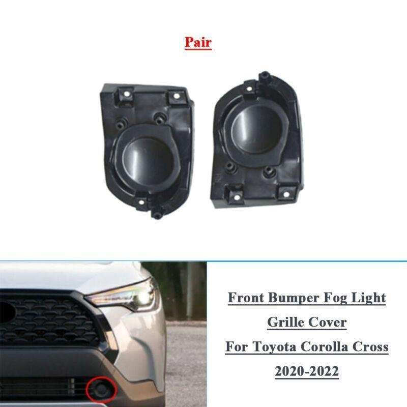 2x Front Bumper Fog Light Grille Covers For Toyota Corolla Cross 2020-2022 LR