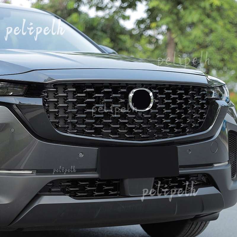for Mazda CX-50 2022 2023 Glossy Black Front Grille Bottom Decor Cover Trim