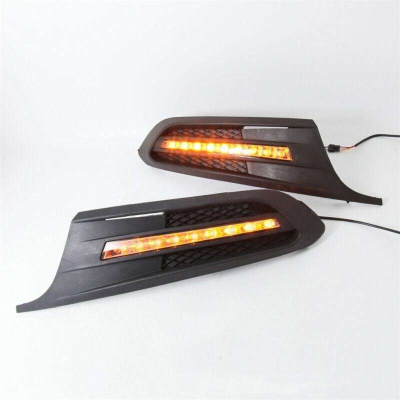 For Volkswagen Sagitar 12-14 Pair Daytime Running Light LED Fog Head Lamp DRL