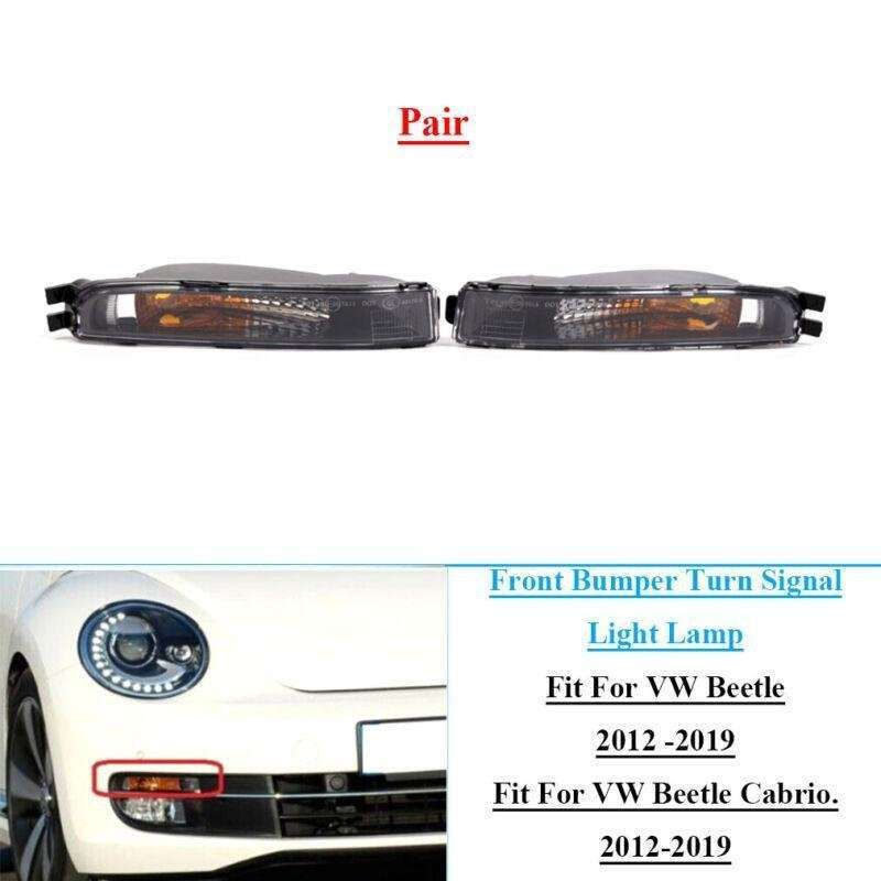 Auto Front Bumper Turn Signal Light Lamp For VW Beetle Cabrio 2012-2019 Pair