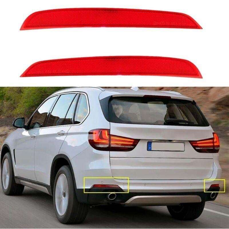 Fits For BMW X5 F15 2014-2018 1 Pair Rear Bumper Reflector Light Brake Lamp