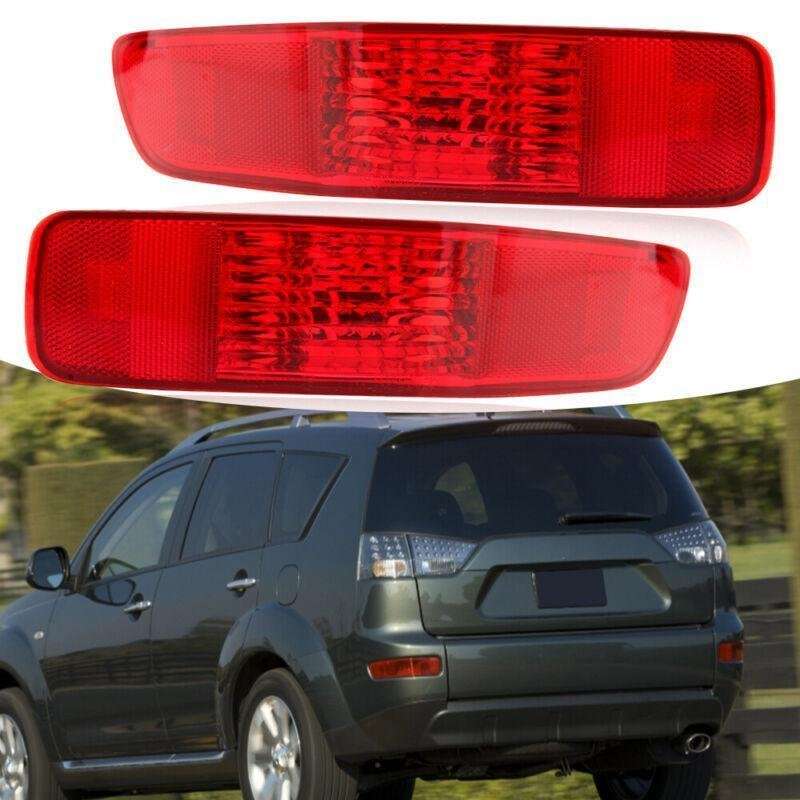 Pair Rear Bumper Reflector Light Tail Fog Lamp For Mitsubish Outlander 2007-2012